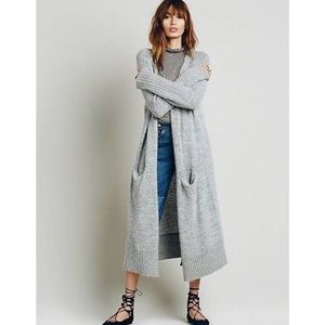 FREE PEOPLE Santa Cruz Grey Cardigan